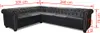vidaXL Chesterfield-Ecksofa 6-Sitzer Kunstleder Schwarz Produktbild-Vorschau 7