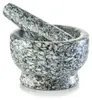 Mortier avec pilon en granit, gris, diamètre 13 cm Voir les images du produit 1
