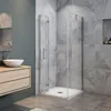 70X70X195cm Duschkabine Dusche Falttür Scharniertür Produktbild-Vorschau 4