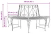 vidaXL Baumbank 4-Sitzanzahl 160 x 80 x 89 cm Stahl Produktbild-Vorschau 3