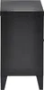 Side view of a black nightstand with four legs. Produktbild-Vorschau