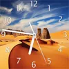 Wallario Design Wanduhr Felsen und Sand in der Sahara Wüste Produktbild-Vorschau 1