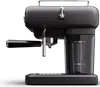 A close-up side view of a black espresso machine. Produktbild-Vorschau