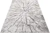 A rectangular rug with a distressed, abstract pattern resembling tree rings or cracks, in shades of beige and gray. Náhled obrázku produktu
