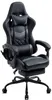 A black and gray gaming chair with a footrest is shown against a white background. Produktbild-Vorschau
