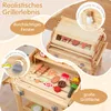 GOPLUS Kindergrill aus Holz, Kinder BBQ Grill Spielset mit Produktbild-Vorschau 4