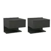 Two identical black wall-mounted nightstands are shown against a white background. Náhled obrázku produktu