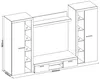 AX LIVING Spacoro XL Wohnwand weiß modern hochwertig 300 cm Produktbild-Vorschau 5