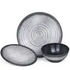 Melamin Camping Geschirr Set 4 Personen Stone Grey + 4 Produktbild-Vorschau 2
