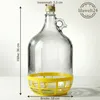 lilawelt24 6 x 5L Glasballon (Gallone) mit Schutzkorb, Produktbild-Vorschau 4