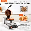 Collage showing a VEVOR brand double-sided waffle maker and waffles. Anteprima dell’immagine prodotto