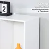 Bibliothèque, Étagère sur pied en MDF blanc avec 5 Voir les images du produit 5