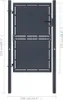 vidaXL Ocelová zahradní brána 100 x 175 cm antracitová Náhled obrázku produktu 3