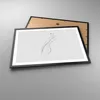 Gerahmtes Poster - Schwarzer Rahmen - Kontur Frau Produktbild-Vorschau 3