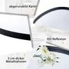 A collage of images showcasing a mirror with text highlighting its features. Produktbild-Vorschau