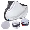 A bicycle cover is shown on a white background, with close-up insets highlighting features. Náhľad obrázku produktu