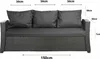 Cuscini per divano da giardino - Seduta 150x50x7, schienale Anteprima dell’immagine prodotto 2