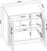 Schuhschrank 'Løten' Schuhregal 63 x 36 x 62 cm mit 2 Türen Produktbild-Vorschau 4