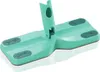 A teal-colored mop head attachment with gray grip pads, shown from a slightly elevated angle against a white background. Produktbild-Vorschau