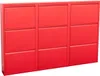 Pisa Schuhschrank mit 9 Klappen/Türen in Metall rot. Fertig Produktbild-Vorschau 1