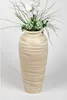 Dekorative schwere Bodenvase 60cm Creme - Relief aus Produktbild-Vorschau 1