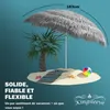 KINGSLEEVE® Parasol inclinable Hawaii 192 cm gris clair Voir les images du produit 5