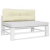 vidaXL Coussin pour palette Crème 120x40x12 cm Tissu Voir les images du produit 3