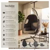 tectake Hängesessel mit Gestell 160kg Anthrazit - Indoor Produktbild-Vorschau 2