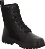 A black lace-up boot with a side zipper. Produktbild-Vorschau