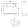 CALICOSY - Commode double 6 tiroirs avec piètement Voir les images du produit 10