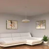 Lincoln bílé/zlaté závěsné světlo 1Xe27 45Cm stropní světlo Náhled obrázku produktu 4
