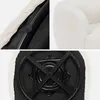 Poltrona girevole 360º in metallo e bouclé, Crema Anteprima dell’immagine prodotto 2