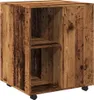 vidaXL Skriňa na kolieskach, vzhľad starého dreva 60x53x72 Náhľad obrázku produktu 7