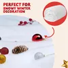 Kunstschnee Deko Weihnachts-Set 4-teilig Weiß 90x240 cm Produktbild-Vorschau 3