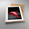 Gerahmtes Poster - Rahmen in heller Eiche - Flamingo Rosa Produktbild-Vorschau 3