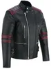 Motorradjacke Retro Vintag Oldschool Lederjacke, Produktbild-Vorschau 1