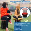 A woman and a child are sitting on portable folding stools outdoors. Podgląd zdjęcia produktu