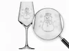 1x Weinglas mit Gravur Schneemann 350ml spülmaschinenfest Produktbild-Vorschau 1
