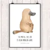Mr. & Mrs. Panda Bild Schnabeltier Mut DIN A4 - Weiß - Produktbild-Vorschau 2
