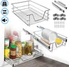 LARS360 2er Set Teleskop-Küchenschublade – für 37 cm Innen- Produktbild-Vorschau 1
