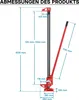 Wiltec Farm Jack Wagenheber 150 cm 60" 3000 kg, Offroad Produktbild-Vorschau 7