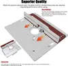 Sada 2 Router Table Insert Plate hliníkové slitiny dřeva Náhled obrázku produktu 5