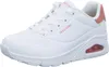 A white Skechers women's sneaker with pink accents. Produktbild-Vorschau