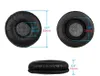 Diagrams showing the dimensions of black ear pads for headphones. Produktbild-Vorschau