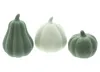 3x Kürbis "Terracotta" in grün & weiß, Dekokürbis, Produktbild-Vorschau 2