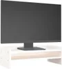 vidaXL Stojan na monitor bílý 50x24x16 cm z masivního Náhled obrázku produktu 4