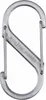 Silberner Edelstahl-Doppelkarabiner, 5 cm, 4,5 kg, Produktbild-Vorschau 1