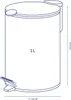 3-liter-treteimer in hellgrau Kela line 23610 Produktbild-Vorschau 2