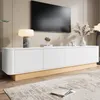 MODFU Weiß TV-Lowboard mit großem Stauraum Geriffener Produktbild-Vorschau 6
