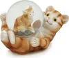 Niedliche Katzenfigur mit Glitzerkugel 9 cm Produktbild-Vorschau 2